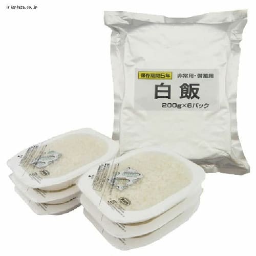 【越後製菓】非常用・備蓄用 白飯（200g×6個入り） 単品・6袋・12袋【長期保存可能】【プラザセレクト】