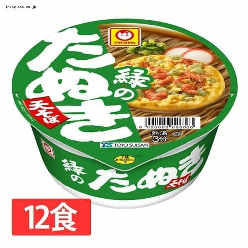  東洋水産 【12食】東洋水産緑のたぬき天そば【東】101g 【プラザセレクト】