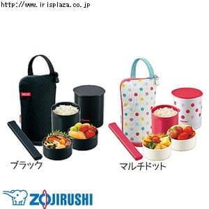  ZOJIRUSHI〔象印〕 保温弁当箱 SZ-JB02 ブラック・マルチドット【プラザセレクト】