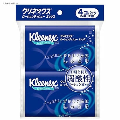 【クリックで詳細表示】【3パックセット】【16パックセット】クリネックス プレミアムローションエックスX 24枚入り 4個パック