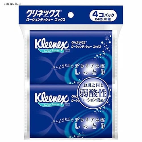 【クリックでお店のこの商品のページへ】【3パックセット】【16パックセット】クリネックス プレミアムローションエックスX 24枚入り 4個パック