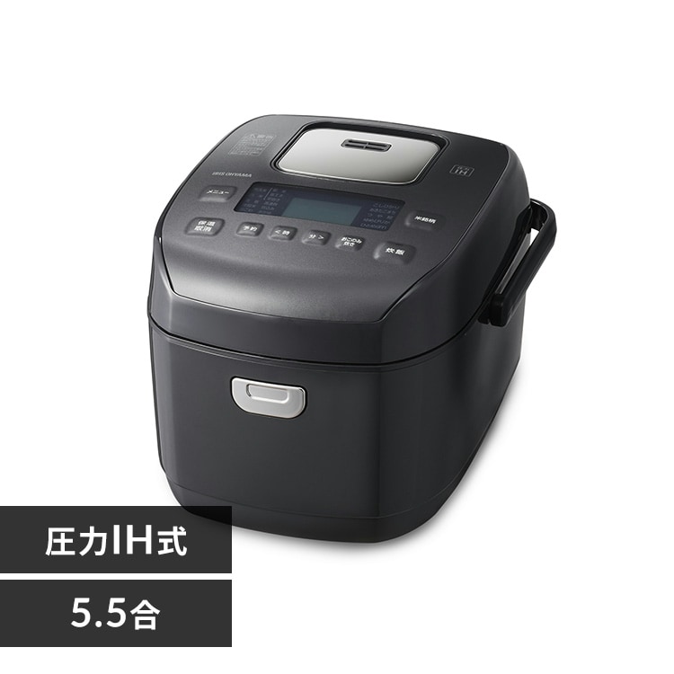 炊飯器 5.5合 圧力IH 50銘柄炊き RC-PDA50-B 極厚火釜 ブラック ...