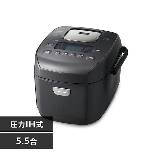 【1000円OFFSALE】炊飯器 5.5合 圧力IH 50銘柄炊き RC-PDA50-B 極厚火釜 ブラック_0