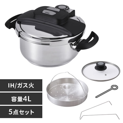 両手圧力鍋4L RAN-4L H102050 アイリスプラザ アイリスオーヤマ