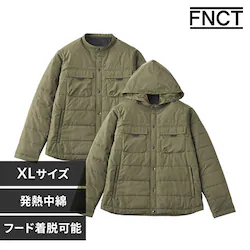 中綿保温フード付きブルゾン FC22504-KHXL XLサイズ カーキ