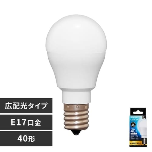 ＜アイリスプラザ＞ LED電球 E17 広配光 40W 全2タイプ画像