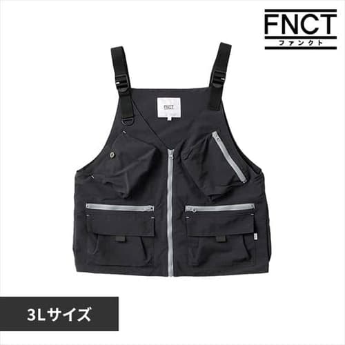 防融加工撥水マルチポケットベスト FC23103-BKL ブラック Lサイズ