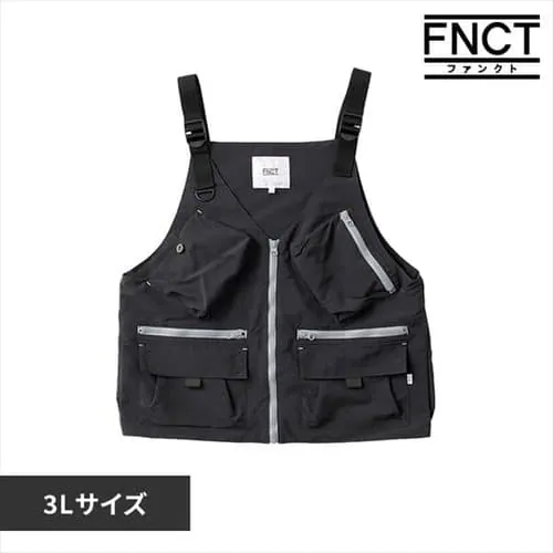 防融加工撥水マルチポケットベスト FC23103-BK3L ブラック 3Lサイズ_0