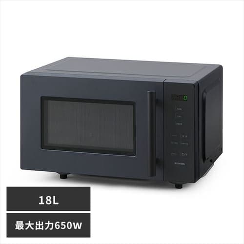 ＜アイリスプラザ＞ 電子レンジ 18L IMB-F187-H グレー画像