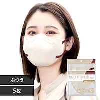 �y5���z DAILY FIT MASK �t�B���^�[�v���X �J���[�}�X�N �ӂ��T�C�Y �y�[���x�[�W���~�{���h�[