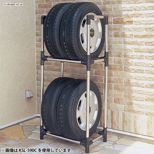 【完売品】ステンレスタイヤラック(カバー付き) KSL-450C 【軽トラック・軽商用車用】【前払い不可】【代引き不可】【同梱不可】_0
