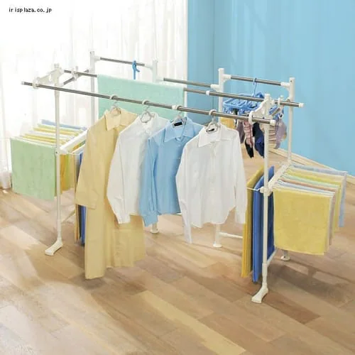 【訳あり】万能室内物干し HBY-240 白【同梱不可】_0