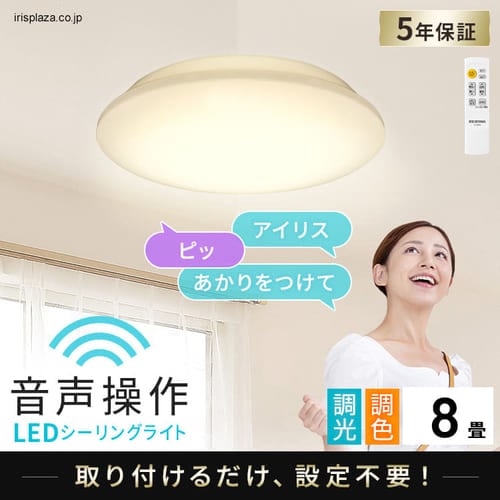 LEDシーリングライト 6.1 音声操作 プレーン 8畳 調色 CL8DL-6.1V