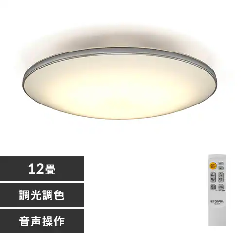 2個セット】 LED シーリングライト 12畳 調光 調色 音声操作 工具 