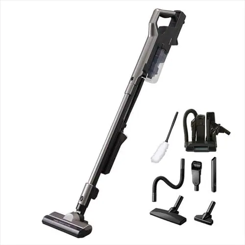 【訳あり】掃除機 コードレス サイクロン 自走式 軽量 モップ付 置くだけで充電 ブラック_0