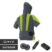 �N�[���E�F�AOUTDOOR�Z�b�g LL ���� �t�[�h�L COHS-LL02-G �O���[��