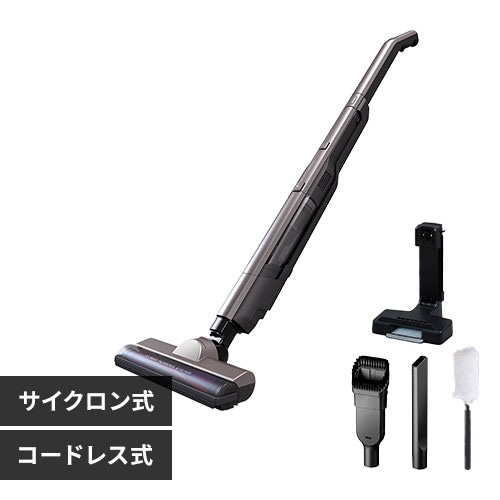 ＜アイリスプラザ＞ 充電式スティッククリーナー モップスタンド付き画像