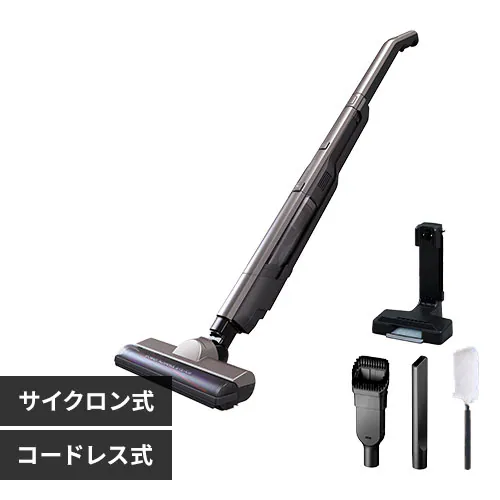 掃除機 コードレス サイクロン 自走式 モップ付 置くだけで充電 2way 