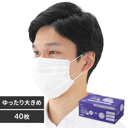 マスク ふつうサイズ 40枚入り プリーツマスク H288648 アイリス ...