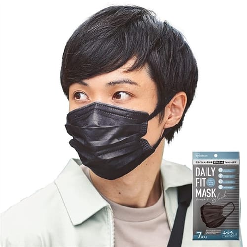 DAILY FIT MASK プリーツタイプ ふつうサイズ 7枚入 PK-D7L 全5色【プラザマーケット】