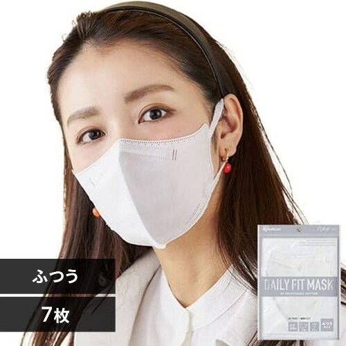 �y7���z DAILY FIT MASK �J���[�}�X�N �ӂ��T�C�Y �z���C�g�y������s�z_0