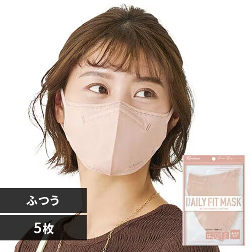�y5���z DAILY FIT MASK �J���[�}�X�N �ӂ��T�C�Y �s���N�x�[�W���y������s�z_0