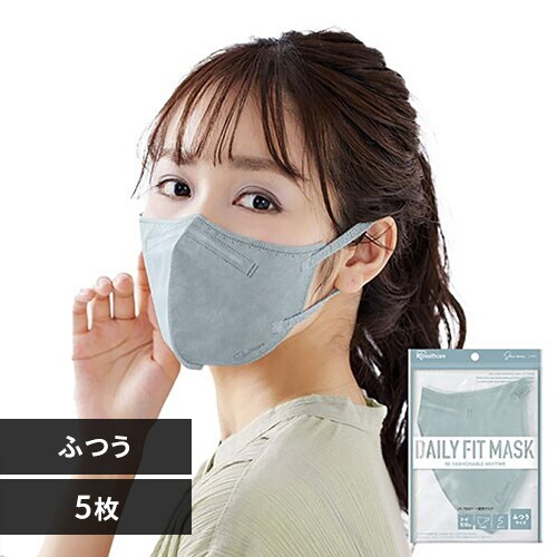 �y5���z DAILY FIT MASK �J���[�}�X�N �ӂ��T�C�Y �V���{���y������s�z_0