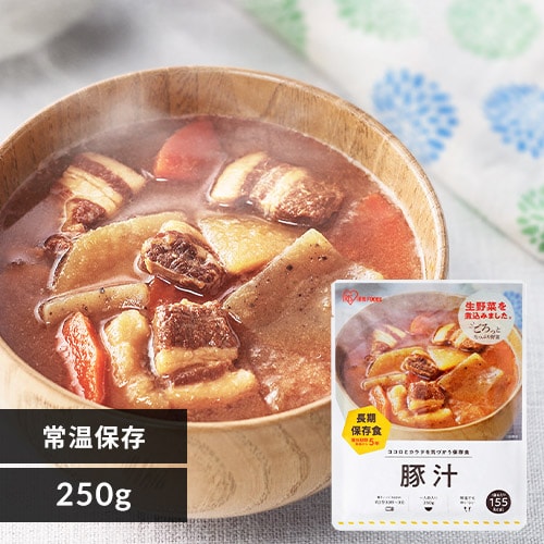 ＜アイリスプラザ＞ 非常食 防災食 災対食パウチ 豚汁 250g