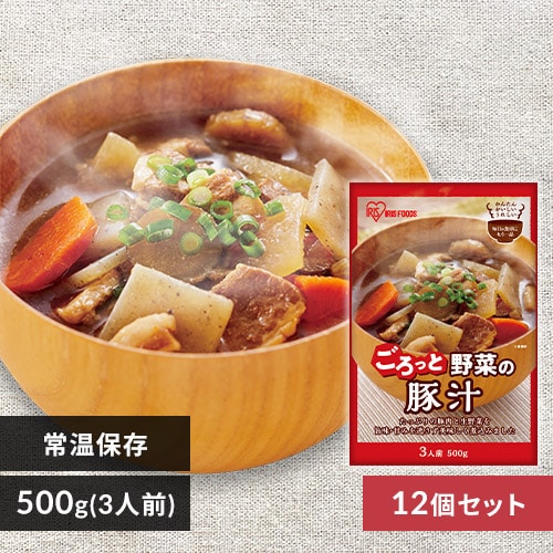 12個】 豚汁 500g 保存食 H311163 │アイリスオーヤマ公式通販アイリス
