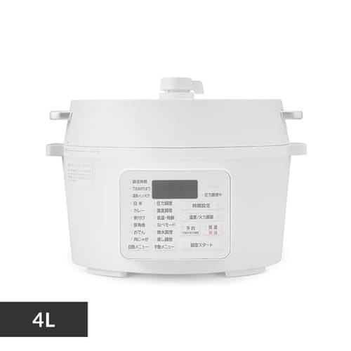 電気圧力鍋 4.0L 自動メニュー6種類 PC-MA4-W ホワイト H516393  