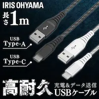 �y���[���ցz���ϋvUSB-C�P�[�u�� 1m ICAC-C10-S �V���o�[