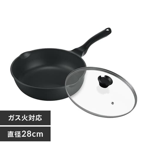  軽量フライパン深型 ２８cmフタセット ガス火用 GVL-D28-S2