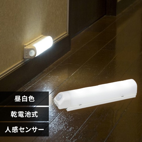 ＜アイリスプラザ＞ 乾電池式LEDセンサーライト ウォールタイプ BSL40WN画像