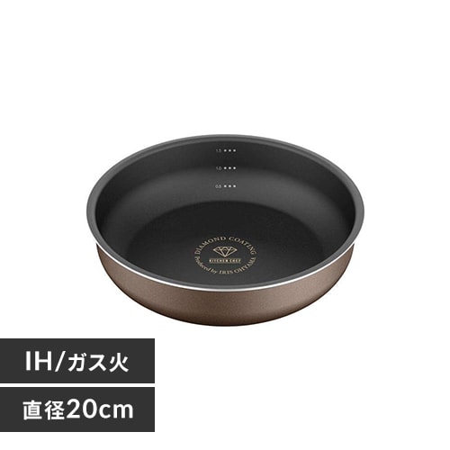 ダイヤモンドコートパンD-plus 20cm IH PDCI-S20F 全3色