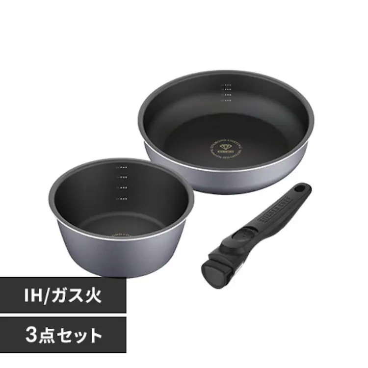 フライパン 28cm IH/ガス火対応 取っ手一体型 ダイヤモンドコートパン DCF-I28 ルビーレッド15