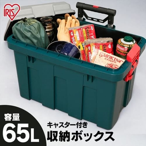 ＜アイリスプラザ＞ RVキャリー 650 グレー/ダークグリーン 【単品・2個セット】画像