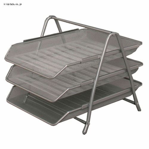 【クリックで詳細表示】メタルステーショナリー 3段トレー MSR-10