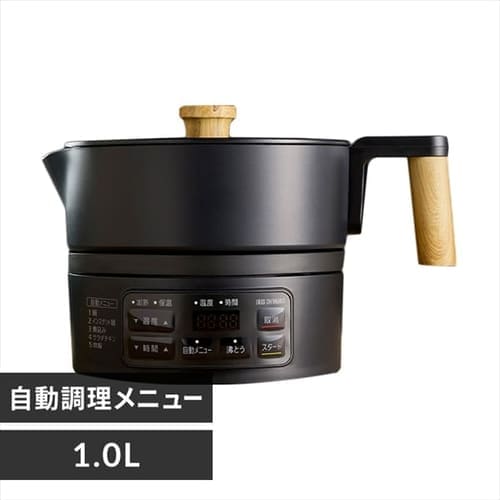 ＜アイリスプラザ＞ クッキングケトル ICK-M1200-B ブラック