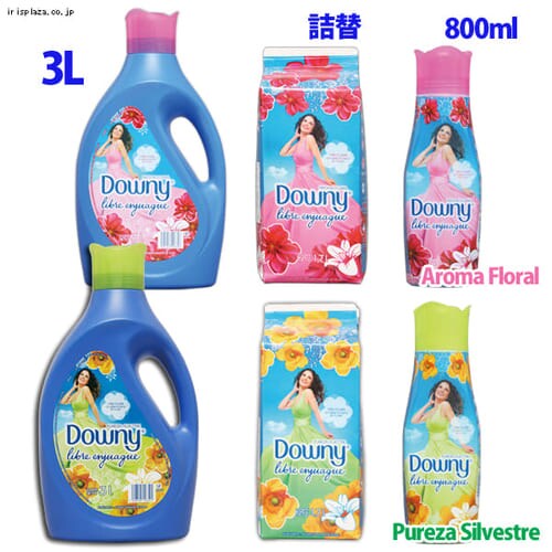  【単品】【4個セット】メキシコダウニー　800ml・1.7L詰替・3L（Aroma　Floral・Pureza　Silvestre）