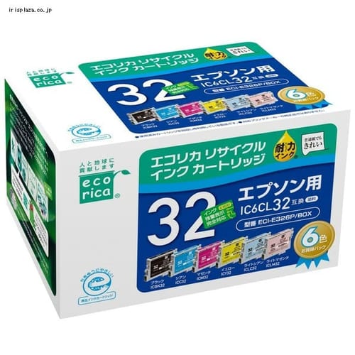 【クリックで詳細表示】【エコリカ】エプソンリサイクルインクIC32 6色