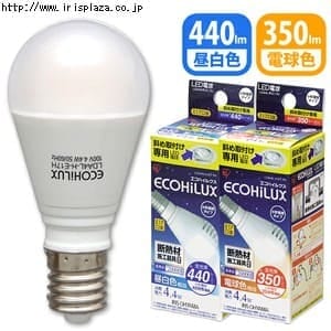 【クリックで詳細表示】LED電球 小形 斜め取付 中輝度 昼白色 440lm LDA4NH-E17H・電球色 350lm LDA4LH-E17H【単品】【2個セット】