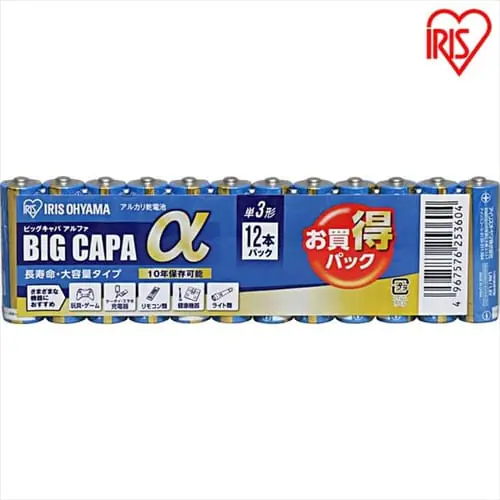 【訳あり】【12本パック】 アルカリ乾電池 単3形 BIGCAPA α LR6IB/12S_0
