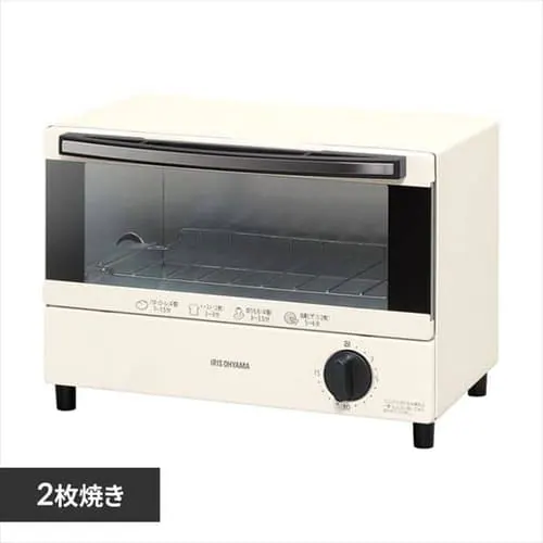 【訳あり】オーブントースター 2枚焼き EOT-011-W ホワイト_0