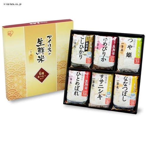 アイリスの生鮮米 ギフトBOX 2.7kg （3合×6種） 食べ比べセット【プラザマーケット】