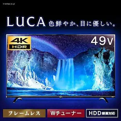 �y�󂠂�z4K�Ή��t���e���r 49�C���` �u���b�N LT-49B620