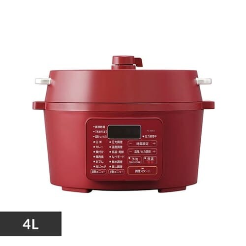 【訳あり】電気圧力鍋 4.0L PC-MA4-R カシスレッド_0