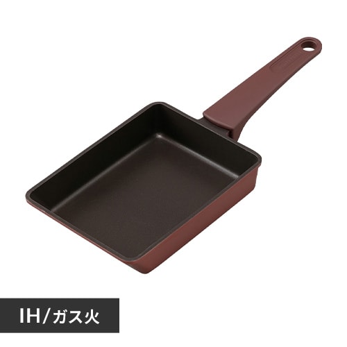 ＜アイリスプラザ＞ 取っ手一体型エッグパン ＩＨ DCEG-I