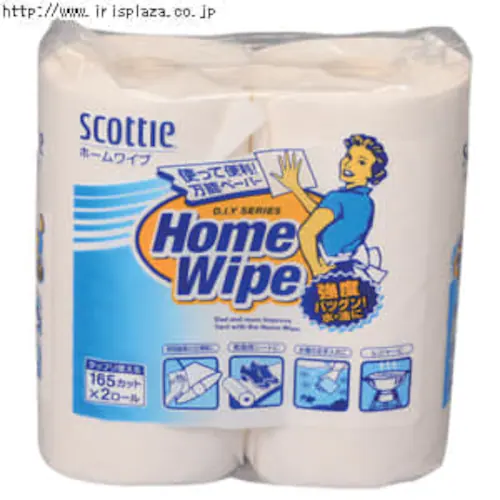 スコッティ Home Wipe ロールタイプ 2ロールホワイト_0