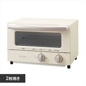 ricopa オーブントースター 2枚焼き EOT-R021-WC ホワイトアイボリー