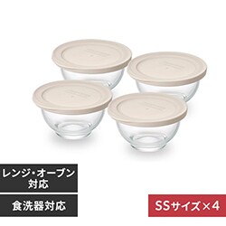 耐熱ガラスボウル 4点セット TGB-4S ベージュ
